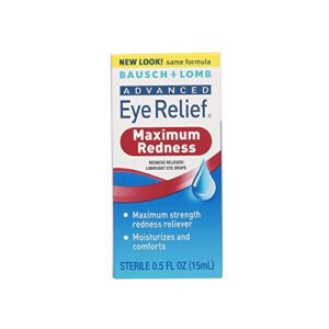 bausch and lomb advanced redness relief drops, 0.5 ounce – 3 per case.