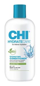 chi hydratecare – hydrating conditioner 12 fl oz- balances hair moisture and superior protection against damage and hair breakage