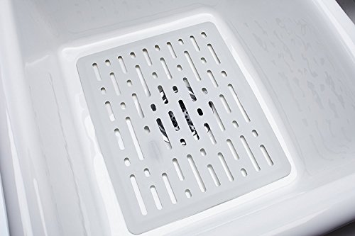 Rubbermaid 1G1706WHT Enhanced Microbal Sink Mat, Small, White