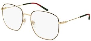 gucci gg0396o sophisticated 80’s octagonal eyeglasses 56mm