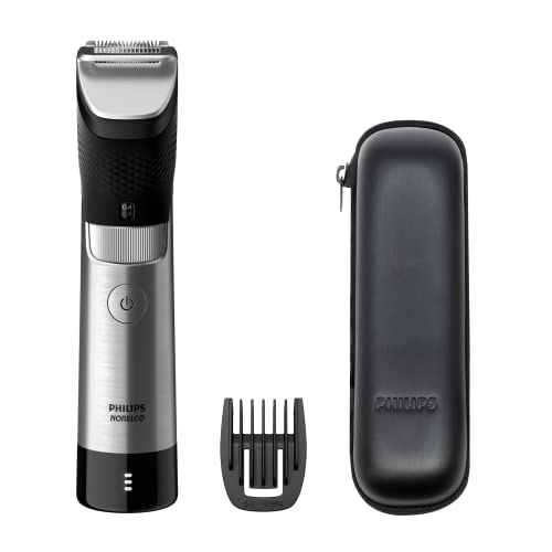 Norelco Philips Series 9000, Ultimate Precision Beard and Hair Trimmer with Beard Sense Technology for an Even Trim, BT9810/40