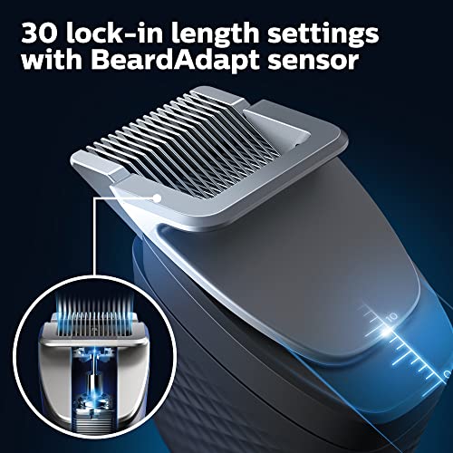 Norelco Philips Series 9000, Ultimate Precision Beard and Hair Trimmer with Beard Sense Technology for an Even Trim, BT9810/40