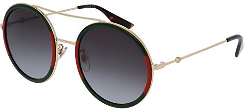 Gucci Womens UV Protection Fashion Round Sunglasses Gold 56mm