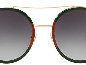 Gucci Womens UV Protection Fashion Round Sunglasses Gold 56mm