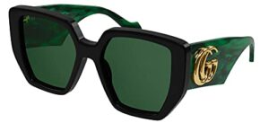 gucci women’s generation bold sunglasses, black green green, one size