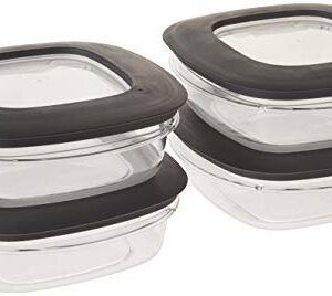 Rubbermaid Premier Food Storage Container, 3 Cup, Grey (4 Pack)