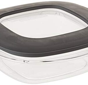 Rubbermaid Premier Food Storage Container, 3 Cup, Grey (4 Pack)