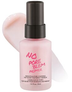 touch in sol no pore blem primer 1.01 fl.oz – pore minimizing, sebum and shine control – pore filler blurring primer before makeup – hydrates & smooths skin – with collagen and green tea extracts