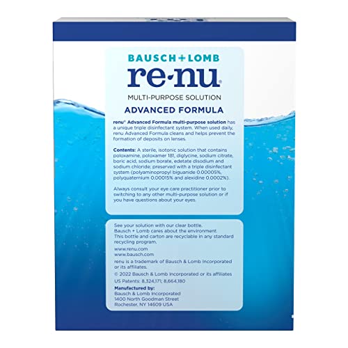 Contact Lens Solution by Renu, Advanced Formula, 12 Fl Oz (Pack of 2)