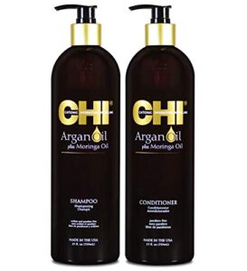 chi argan oil plus moringa oil shampoo & conditioner duo 25oz