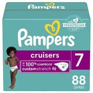 diapers size 7, 88 count – pampers cruisers disposable baby diapers, (packaging may vary)