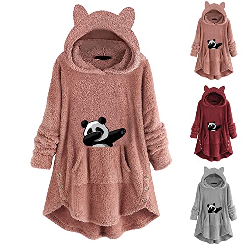 Little Girls Fleece Hoodie Teen Girls Y2k Long Tunic Sweatshirts Thick White Hoodie Women