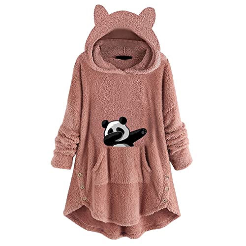 Little Girls Fleece Hoodie Teen Girls Y2k Long Tunic Sweatshirts Thick White Hoodie Women