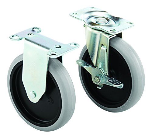 Rubbermaid Commercial Products 1997371 Heavy Duty Adaptable Utility Cart Replacement Casters, 5", 5.69" Height, 5.82" Width (Pack of 4)