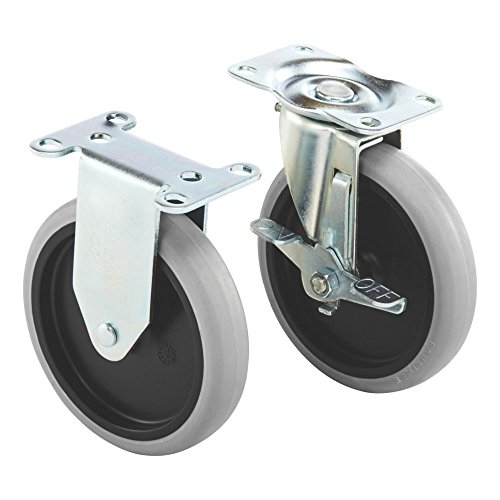 Rubbermaid Commercial Products 1997371 Heavy Duty Adaptable Utility Cart Replacement Casters, 5", 5.69" Height, 5.82" Width (Pack of 4)