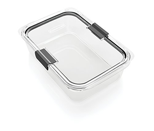 Rubbermaid 44-Piece Brilliance Food Storage Containers with Lids for Lunch, Meal Prep, and Leftovers, Dishwasher Safe, Clear/Grey & Brilliance Food Storage Container, Large, 9.6 Cup, Clear 2024351