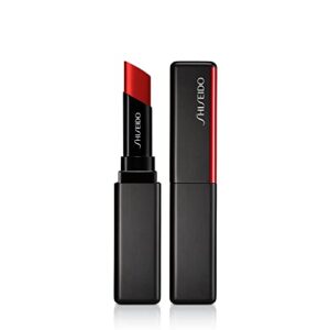 shiseido visionairy gel lipstick, lantern red 220 – long-lasting, full coverage formula – triple gel technology for high-impact, weightless color