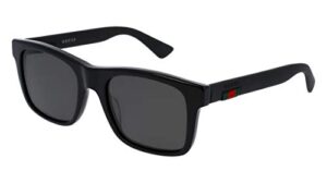 gucci gg0008s sunglasses 002 black / grey polarized lens 53mm