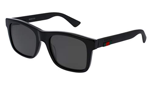 Gucci GG0008S Sunglasses 002 Black / Grey Polarized Lens 53mm