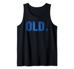 old funny navy blend tank top