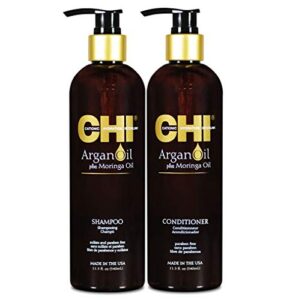 chi argan oil plus moringa oil shampoo & conditioner duo 11.5oz