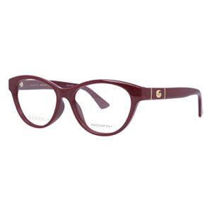 gucci gucci-logo gg0766oa 003 eyeglasses women’s burgundy optical frame 54mm