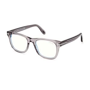 Eyeglasses Tom Ford FT 5820 -B 020 Shiny Transparent Grey,"t" Logo/Blue Block