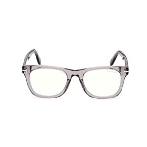 Eyeglasses Tom Ford FT 5820 -B 020 Shiny Transparent Grey,"t" Logo/Blue Block