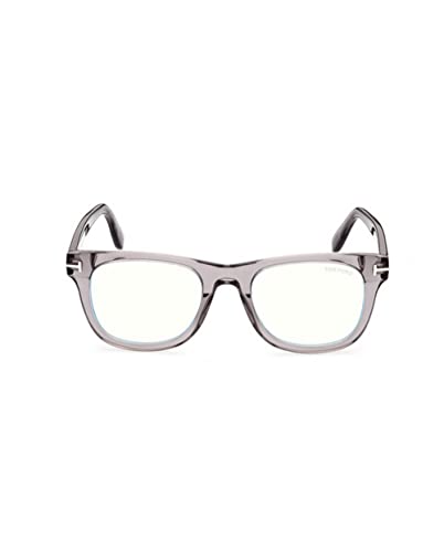 Eyeglasses Tom Ford FT 5820 -B 020 Shiny Transparent Grey,"t" Logo/Blue Block