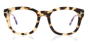 eyeglasses tom ford ft 5542 -b 056 shiny vintage havana, rose gold”t” logo/b
