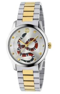 gucci g-timeless – ya1264075 silver/two-tone yellow gold one size
