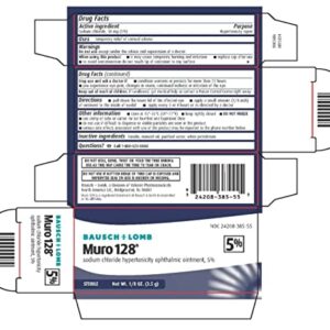 Muro 128 Sterile Ophthalmic5 Percent Ointment,twin Pack - 0.25 Oz Sku 3701117