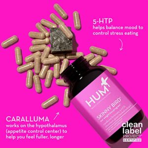 HUM Skinny Bird - Appetite Suppressor - Caralluma Fimbriata, Chromium, 5 HTP + Green Tea Extract Appetite Suppressant for Women (90 Capsules)