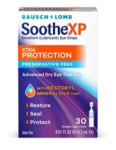 eye drops by bausch & lomb, lubricant relief for dry eyes, soothe xp, preservative free, single use dispensers, 0.3 ml, 30 count