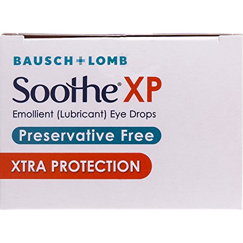 Eye Drops by Bausch & Lomb, Lubricant Relief for Dry Eyes, Soothe XP, Preservative Free, Single Use Dispensers, 0.3 mL, 30 Count