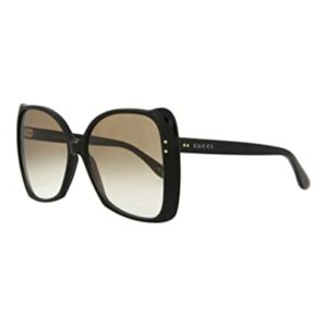 Gucci Womens Square Black Black Brown Sunglasses GG0471S-30006446-001