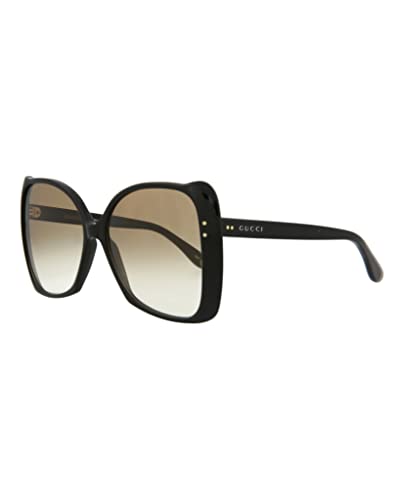 Gucci Womens Square Black Black Brown Sunglasses GG0471S-30006446-001