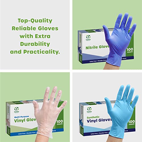 [200 Count] Black Nitrile Disposable Gloves 6 Mil. Extra Strength Latex & Powder Free, Chemical Resistance, Textured Fingertips Gloves - Small