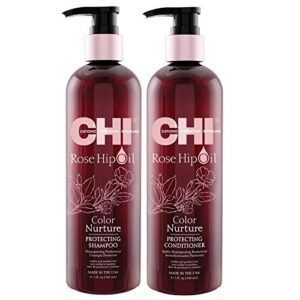chi rose hip oil color nurture protecting shampoo & conditioner 11.5oz