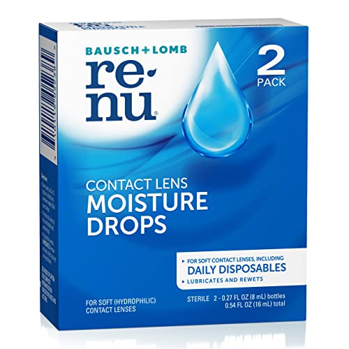 Bausch + Lomb ReNu MultiPlus Lubricating & Rewetting Drops, 0.27 Ounce Bottle Twinpack (Packaging May Vary)