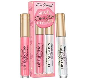 too faced plump lips that last power plumping lip gloss duo