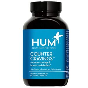 hum counter cravings – craving suppressant + metabolism booster – chromium supplements with l-theanine, seaweed extract & forskolin to support a healthy lifestyle (60 capsules)
