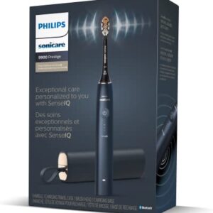 Philips Sonicare 9900 Prestige Rechargeable Electric Power Toothbrush with SenseIQ, Midnight, HX9990/12