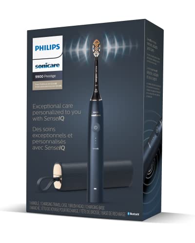 Philips Sonicare 9900 Prestige Rechargeable Electric Power Toothbrush with SenseIQ, Midnight, HX9990/12