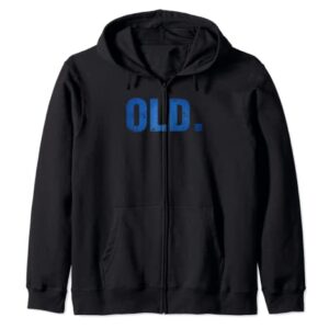 Old Funny Navy Blend Zip Hoodie