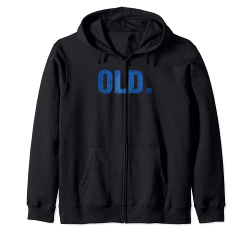 Old Funny Navy Blend Zip Hoodie