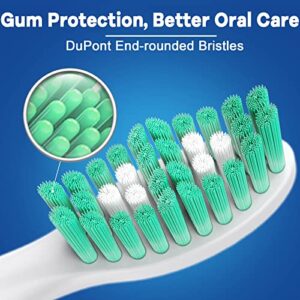 BrightDeal Toothbrush Heads for Philips Sonicare Essence Elite Advance Xtreme CleanCare E-Series Electric Sonic Screw-on Brush Replacement HX7022/66 HX7023 HX7001 with Cap, 6 Pack