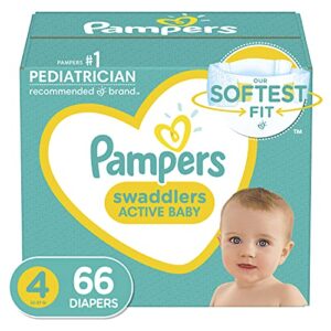 pampers swaddlers active baby diaper size 4 66 count