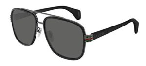 gucci sunglasses gg 0448 s- 001 black/grey, 58-16-145