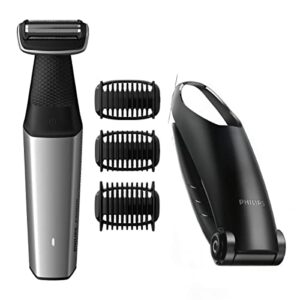 philips norelco bodygroom series 5000 showerproof body trimmer for men with back attachment, bg5025/40